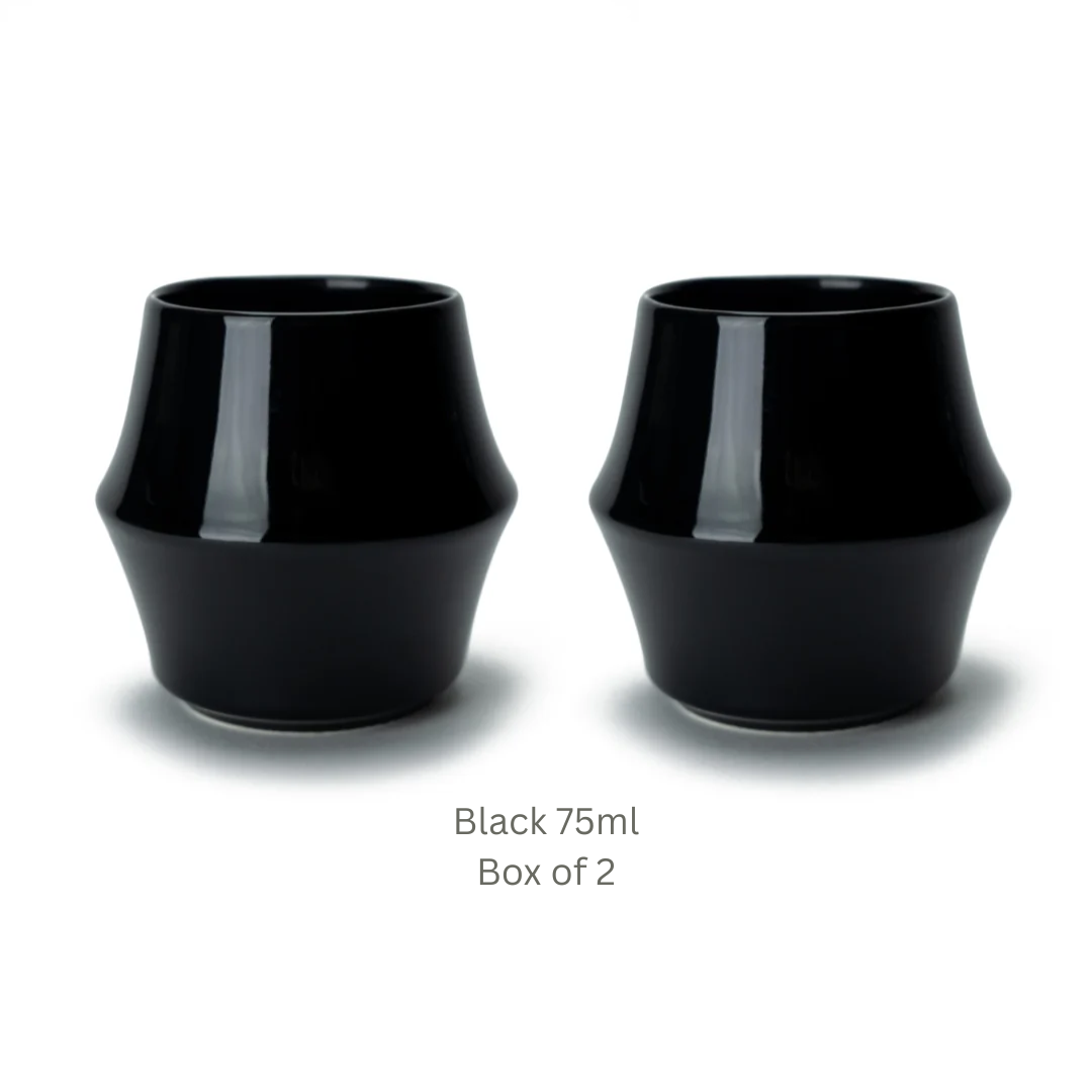 KRUVE CASCADE Espresso Cups Set of 2 – Double Wall Porcelain Espresso Cup Set