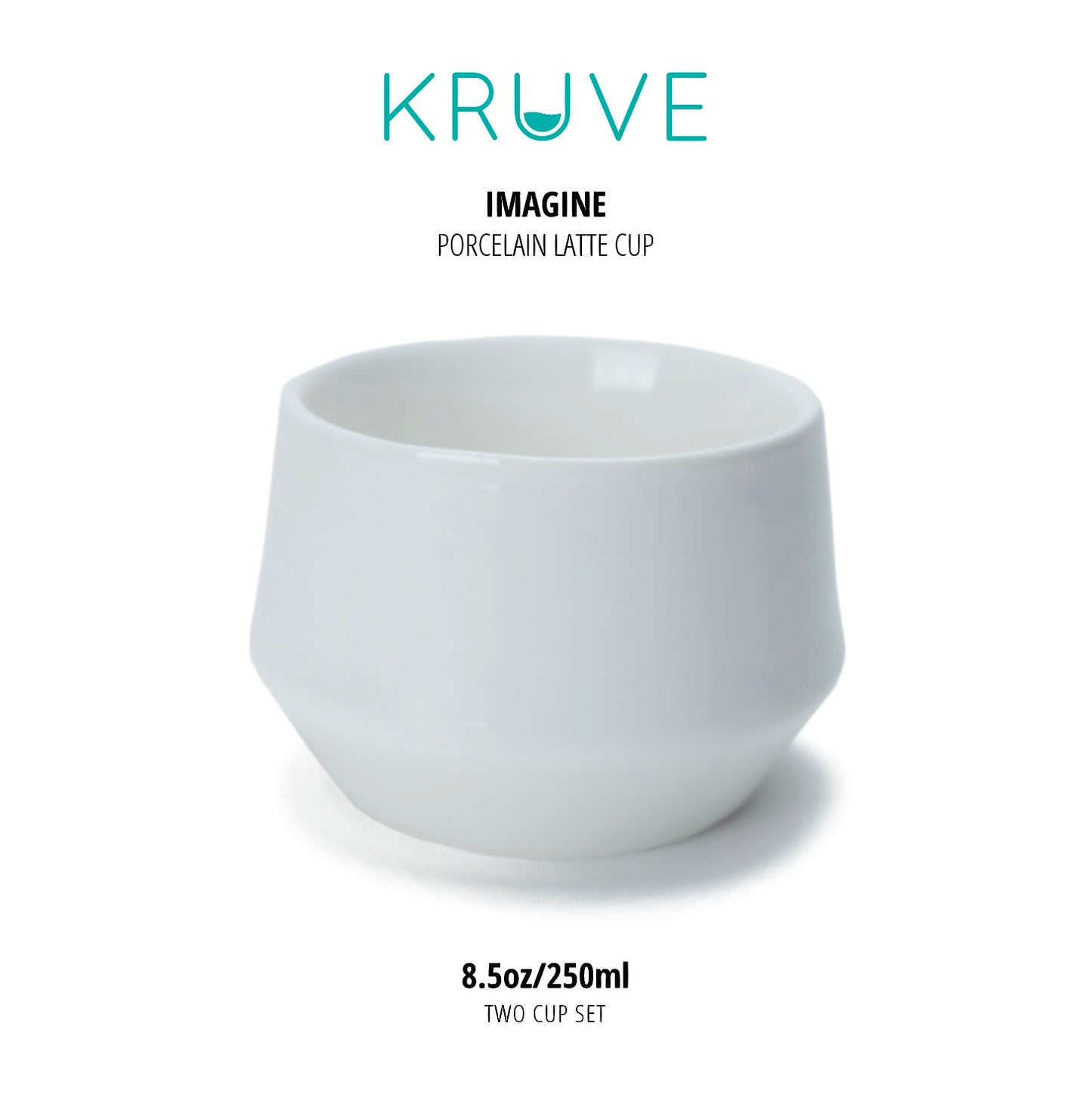 Kruve Porcelain Latte and Espresso Cup Set