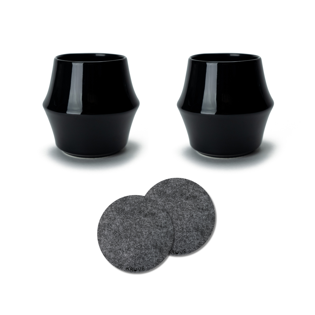 Kruve Porcelain Latte and Espresso Cup Set