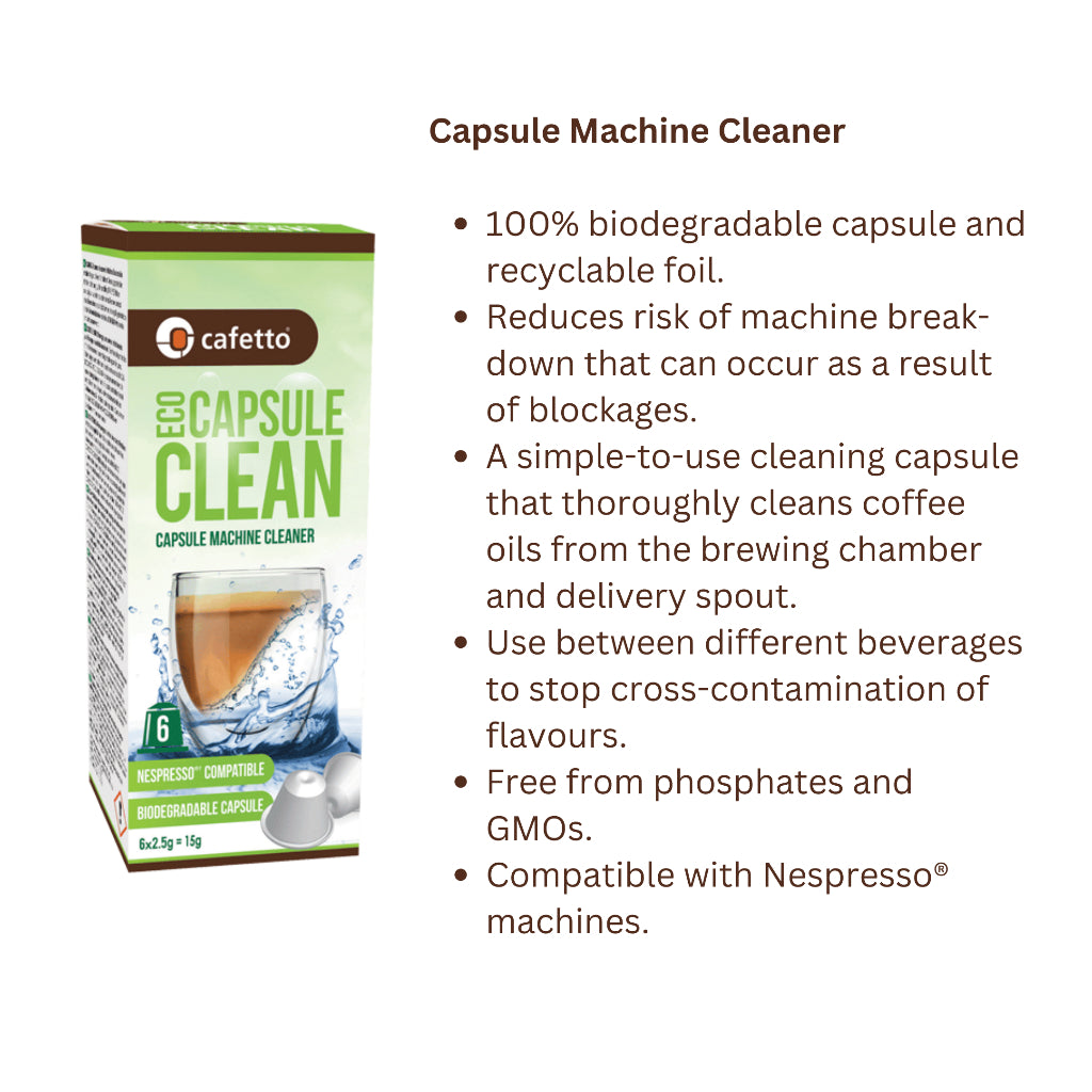 Cafetto Eco Capsule Clean, Compatible with Nespresso® machines.