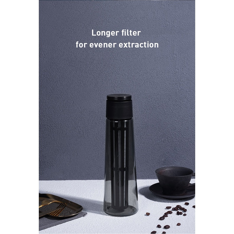 Timemore Icicle Cold Brew Coffee Maker 600ml removable food grade PP filter frosted glass body ice coffee maker