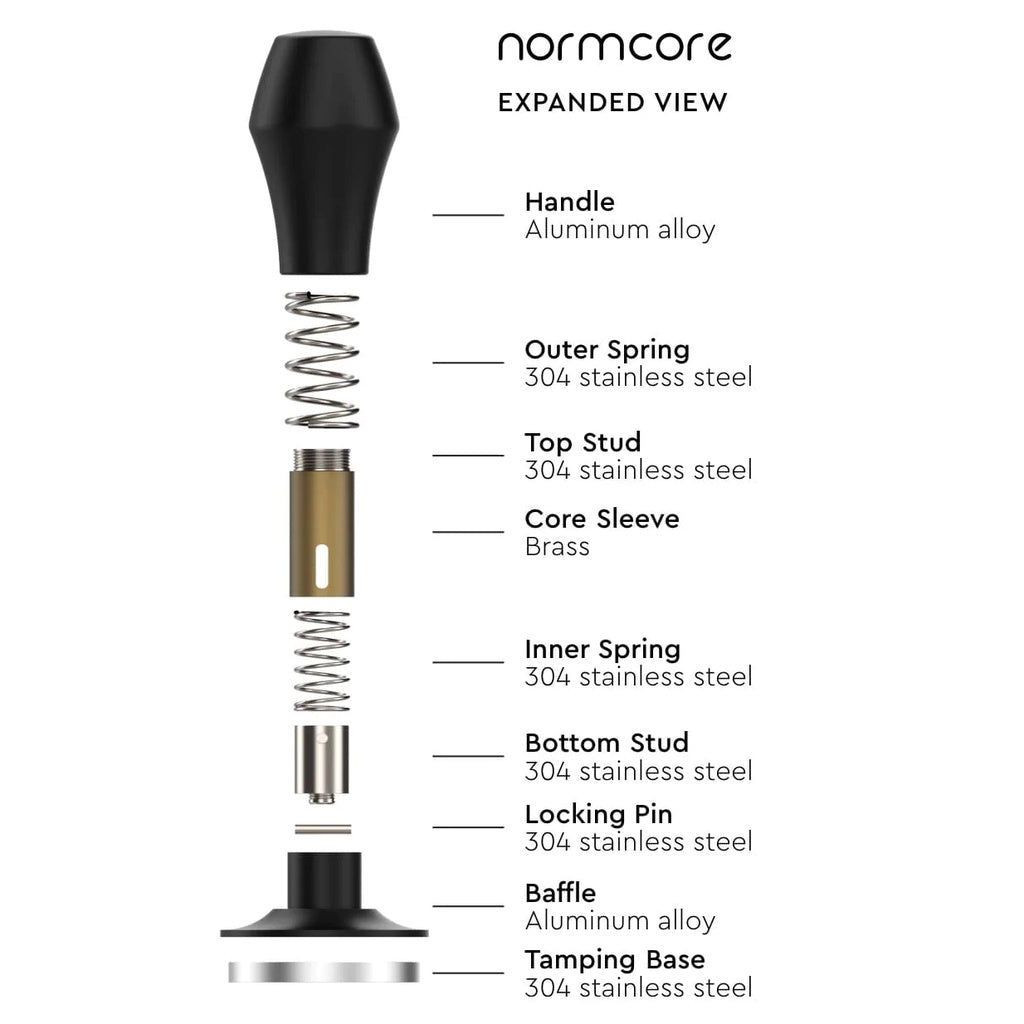 Normcore Spring Loaded Self Leveling Tamper 53.3mm / 58,5mm- Latest V4, compatible with Breville 53mm portafilter - Watch&Puck