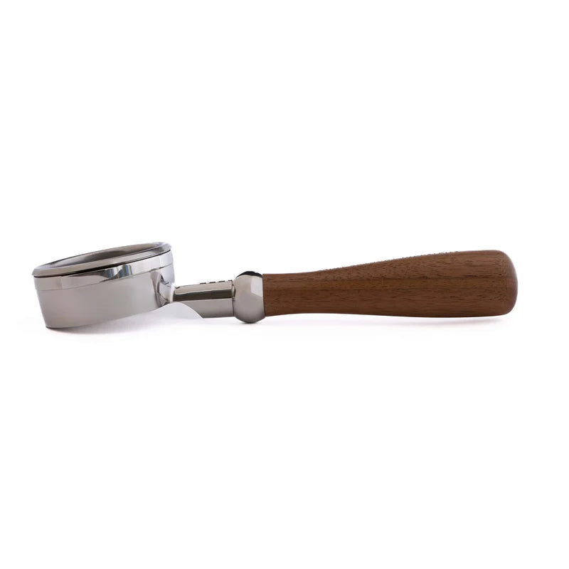 Saint Anthony Industries The Harold, Bottomless 58mm E61 Portafilter, laser engraved wood