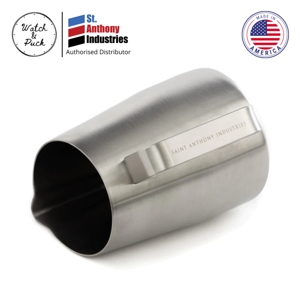 Saint Anthony Industries Pablo's Pitcher, create perfect micro foam milk, stainless steel, perfect for milk steaming