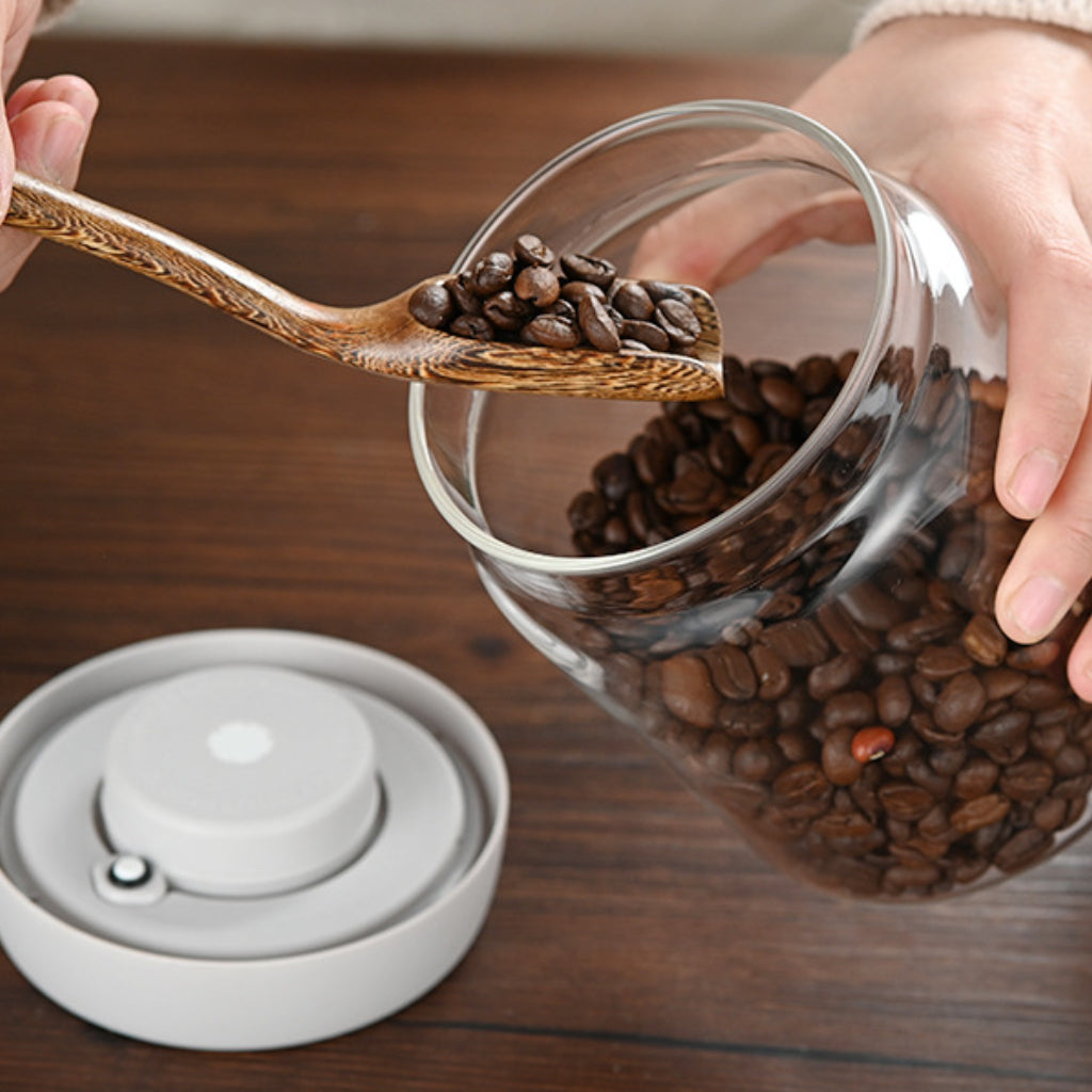 Coffee Container Storage Canister Air Tight with Vacuum Pump, Food Grade for Fresh Coffee Bean and Food, Water Tight