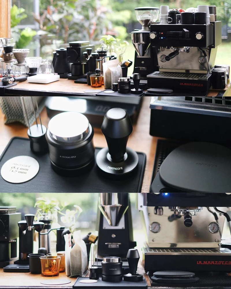 Normcore Espresso Tamping Mat with Corner Edge, Food-grade Silicone, Large Tamp Space, Anti-Slip Rubber
