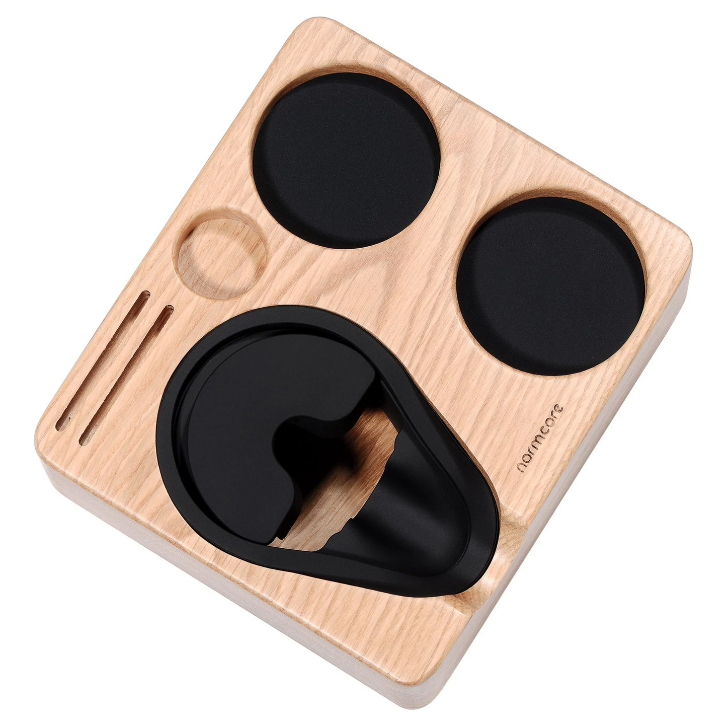 Normcore Wooden Compact Espresso Tamping Station: Durable Coffee Tamper Mat