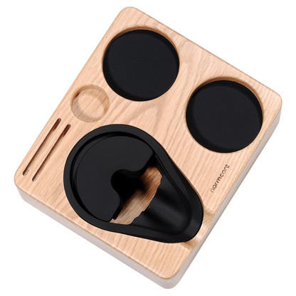 Normcore Wooden Compact Espresso Tamping Station: Durable Coffee Tamper Mat