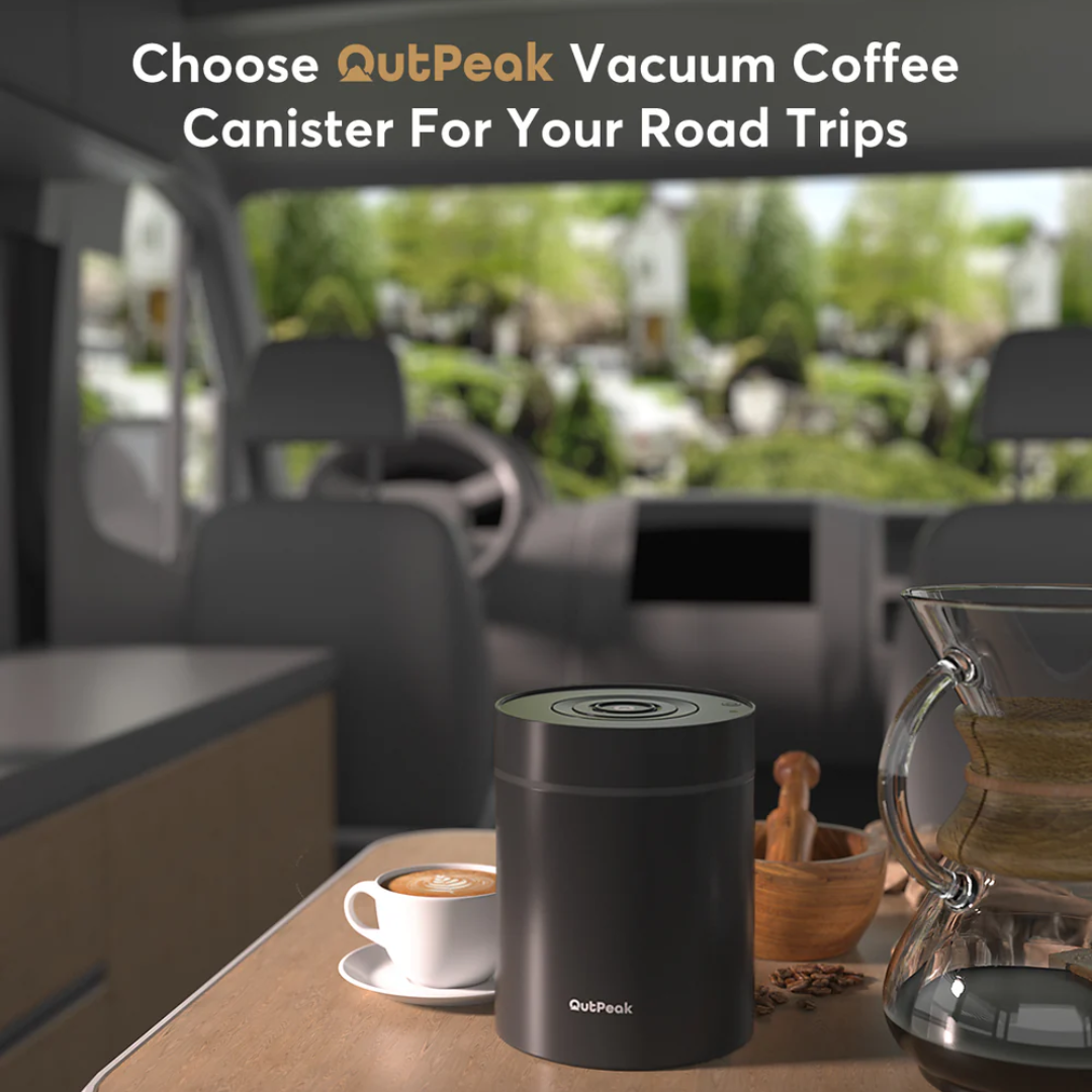 Outpeak Vacuum Coffee Canister - Electric Airtight Coffee Storage Container with Auto Vacuum Seal