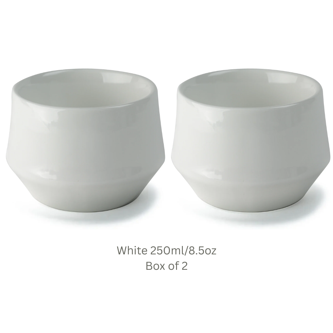 KRUVE IMAGINE Porcelain Latte Art Cups Set of 2 – Double Wall Insulated Coffee Cups