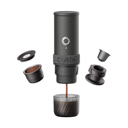 OutIn Mino Portable Electric Espresso Machine – 22 Bar Self-Heating Travel Coffee Maker