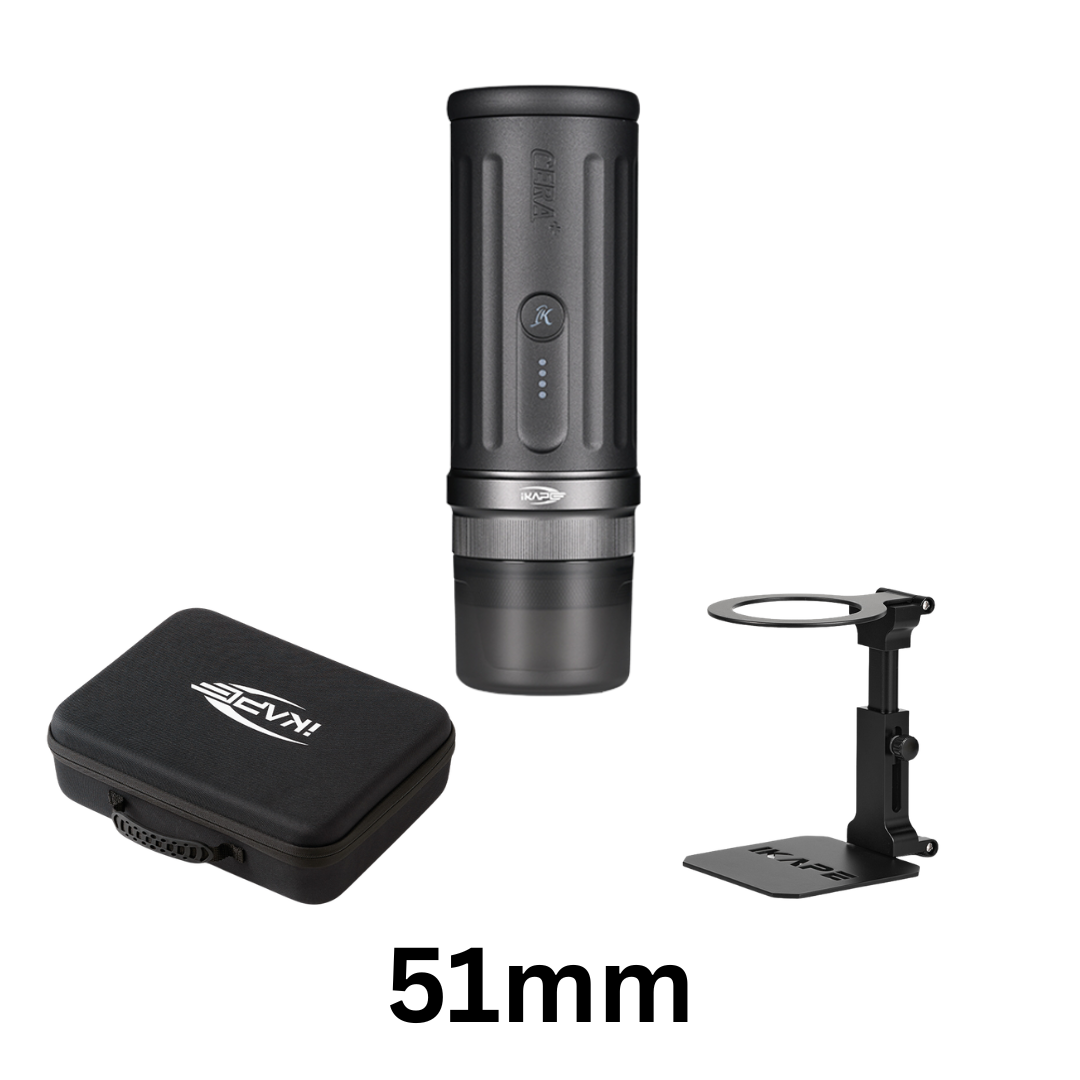 IKAPE Portable Coffee Maker with Heating - 51mm / 58mm Espresso Machine with Battery & App Control