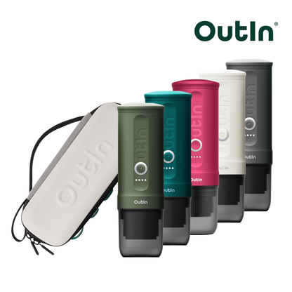 Outin Nano Portable Espresso Maker & EVA Carry Case Bundle - Outdoor Coffee Kit