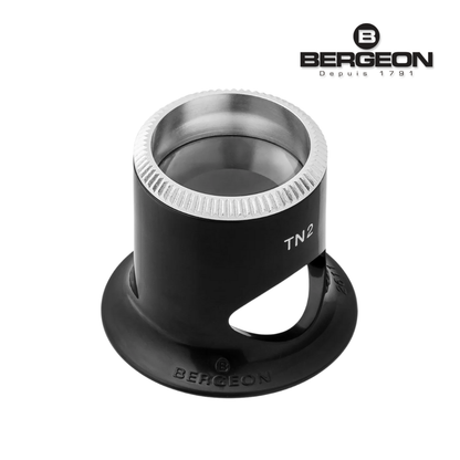 Bergeon 2611-TN Watchmaker Loupe, Swiss-Made Anti-Fog Loupe with Side Viewing Port