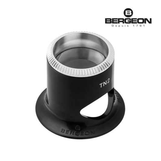 Bergeon 2611-TN Watchmaker Loupe, Swiss-Made Anti-Fog Loupe with Side Viewing Port