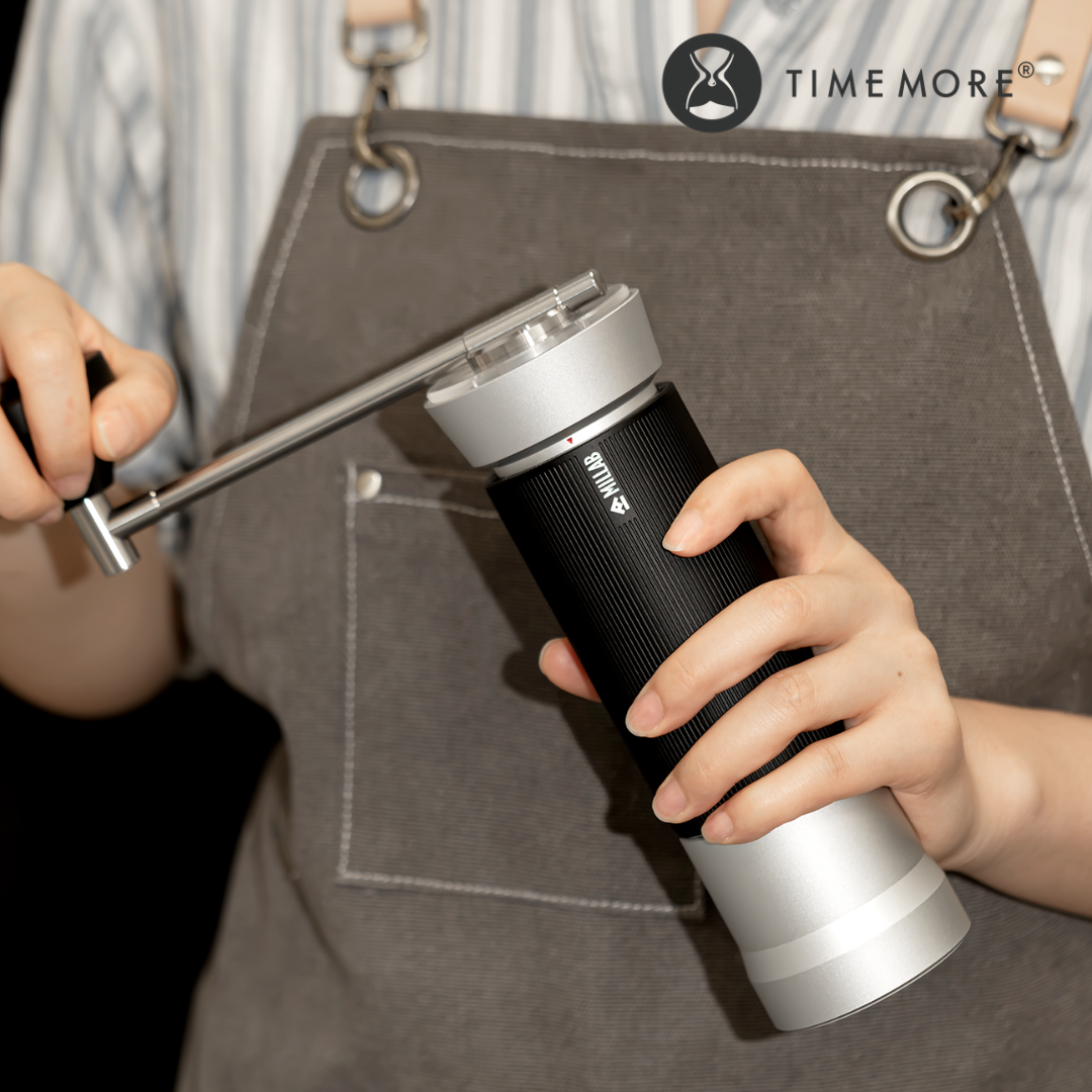 Timemore x MILLAB M01 Manual Coffee Grinder, 44mm Pineapple Burr, Espresso & Pour Over