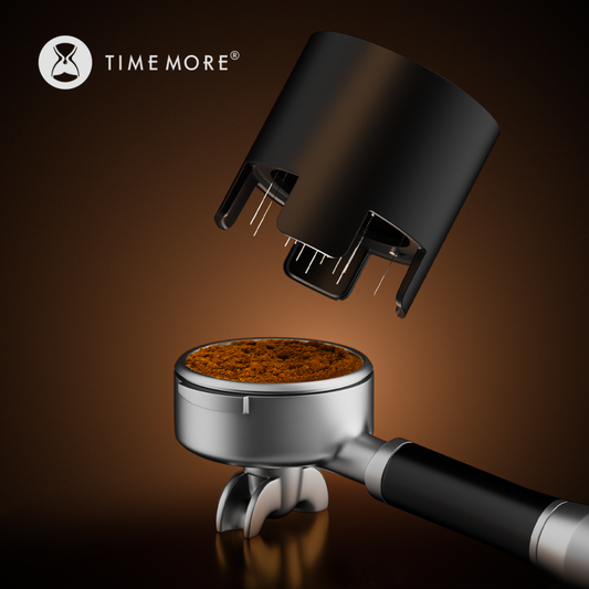 Timemore AutoSpin WDT Tool for 58mm Portafilters – Espresso Distribution Tool with 12 Needles
