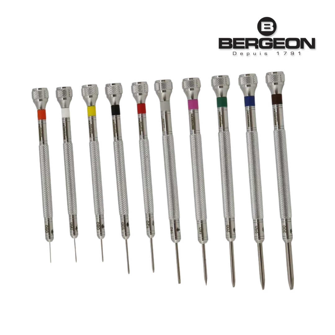 Bergeon 30080 Swiss Made Watchmaker Screwdriver, Individual Replacement Screwdriver, Various Sizes Available