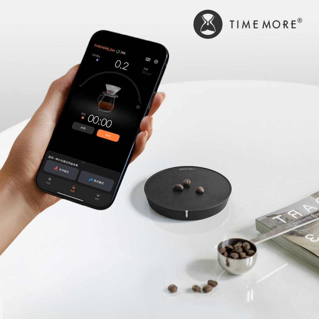 Timemore Black Mirror Dot Smart Coffee Scale, Bluetooth App Only, Espresso & Pour Over
