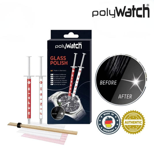 Polywatch Glass Polish Repair Kit, Remove Scratches, Restores Clarity for watches, Watch Glass Scratch Remover