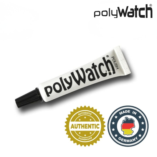 Polywatch Plastic Polish for watches, removes scratches, restore clarity, scratch remover, hesalite polishing