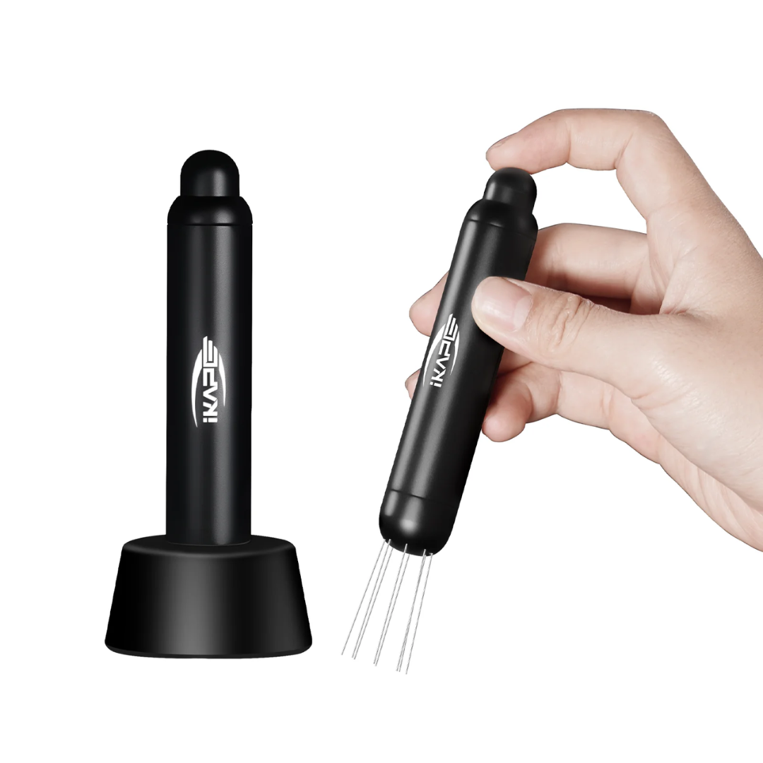 IKAPE Retractable Espresso WDT Tool with Stand, One-Press, Adjustable, 8 Needles