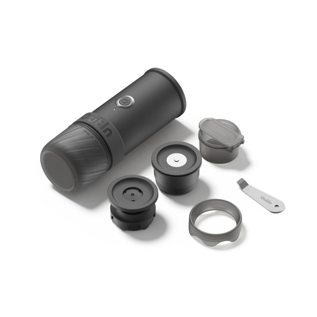 OutIn Mino Portable Electric Espresso Machine – 22 Bar Self-Heating Travel Coffee Maker