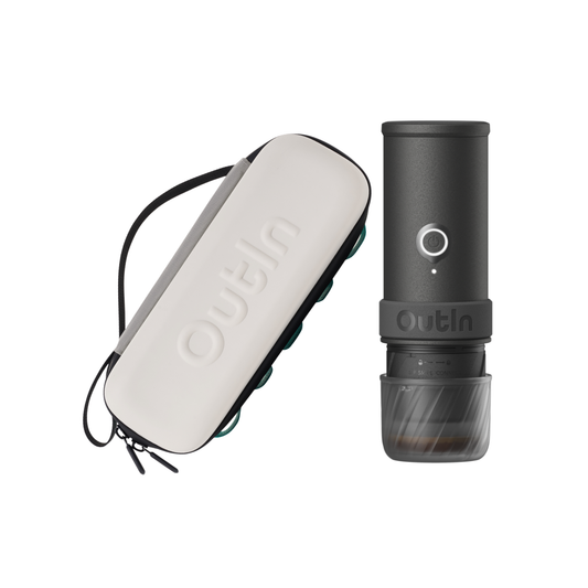 Outin Mino Portable Espresso Machine + EVA Protective Case Bundle | 22-Bar Travel Coffee Maker