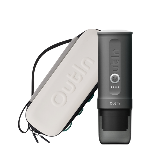 Outin Nano Portable Espresso Maker & EVA Carry Case Bundle - Outdoor Coffee Kit