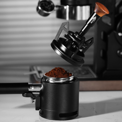 IKAPE V3 Espresso WDT Tool – Rotary Springback Distribution Tool with Funnel (51mm / 54mm / 58mm)