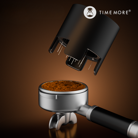 Timemore AutoSpin WDT Tool for 58mm Portafilters – Espresso Distribution Tool with 12 Needles
