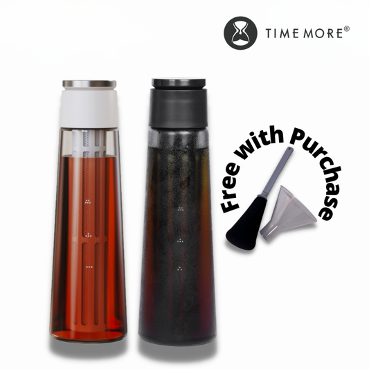 Timemore Icicle Cold Brew Coffee Maker 600ml removable food grade PP filter frosted glass body ice coffee maker