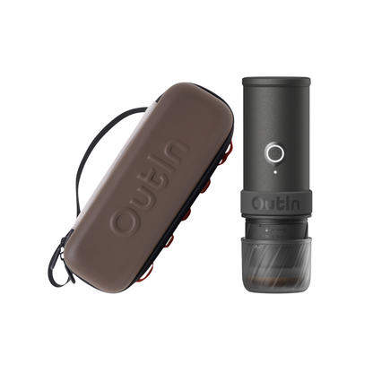 Outin Mino Portable Espresso Machine + EVA Protective Case Bundle | 22-Bar Travel Coffee Maker