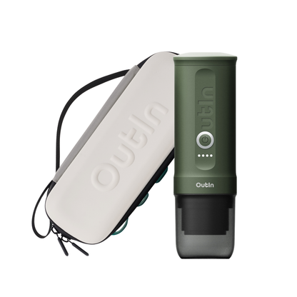Outin Nano Portable Espresso Maker & EVA Carry Case Bundle - Outdoor Coffee Kit