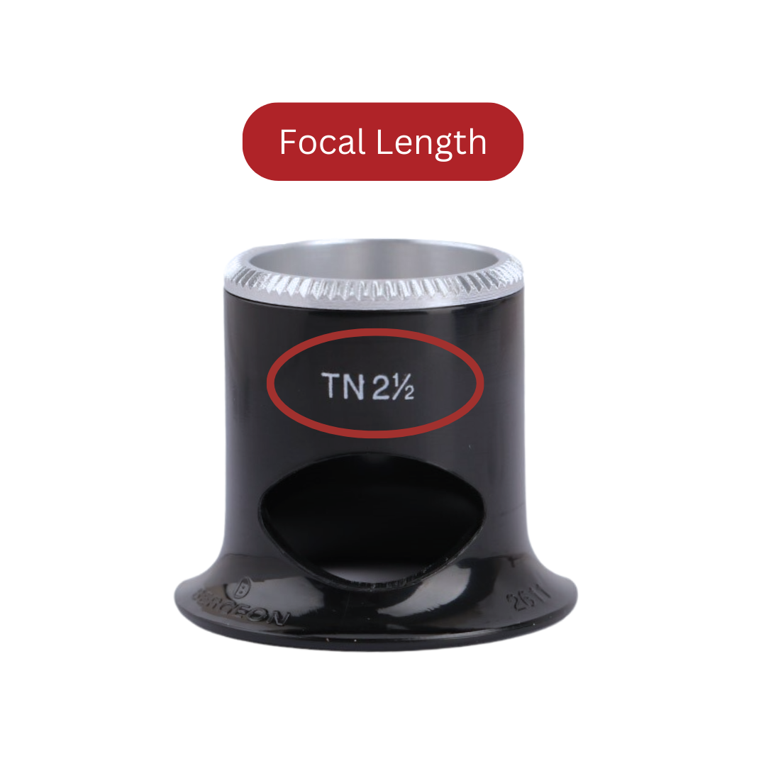 Bergeon 2611-TN Watchmaker Loupe, Swiss-Made Anti-Fog Loupe with Side Viewing Port