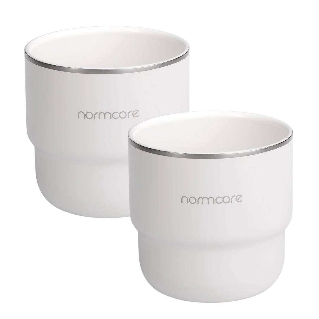 Normcore Espresso Coffee Cup Set 210ml - Double Wall Stainless Steel Ceramic Coating (Set of 2)
