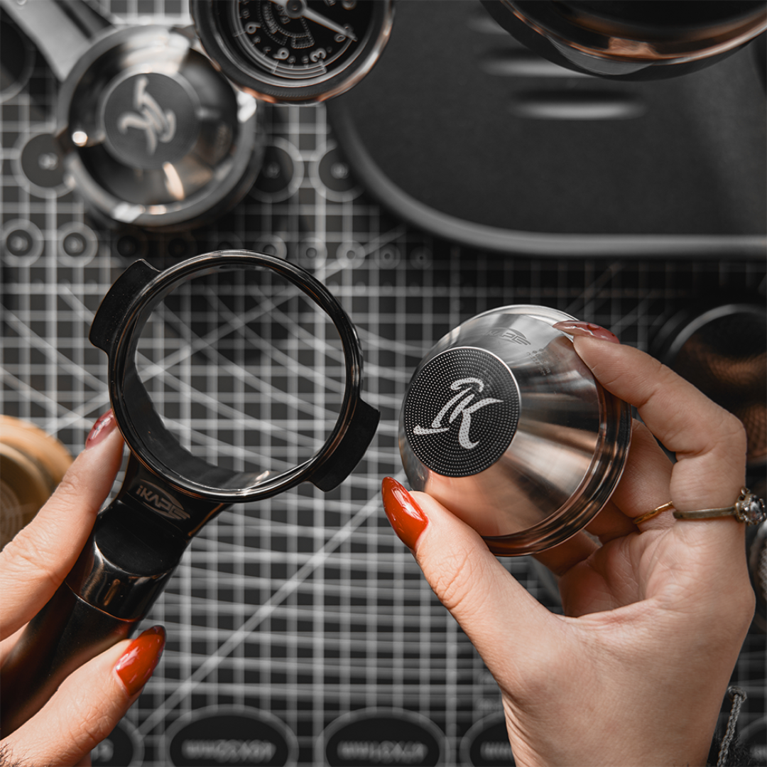 IKAPE Variable Diameter Espresso Portafilter Basket, 58mm/54mm to 32mm, Step-Down Precision Basket