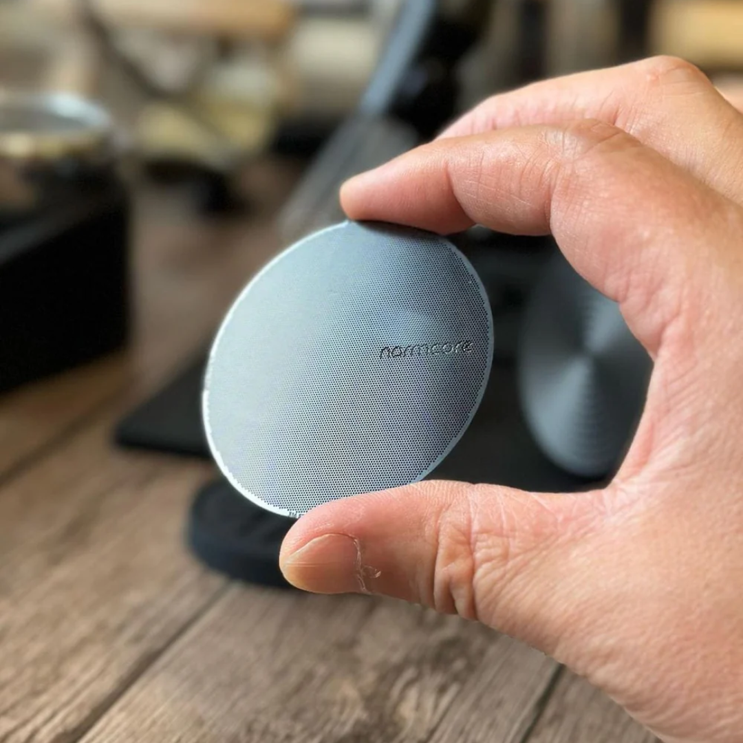Normcore Ultra-Slim 0.2 mm Coffee Puck Screen with Titanium Coating, 58.5mm/53.3mm