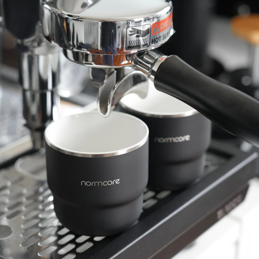 Normcore Espresso Coffee Cup Set 210ml - Double Wall Stainless Steel Ceramic Coating (Set of 2)
