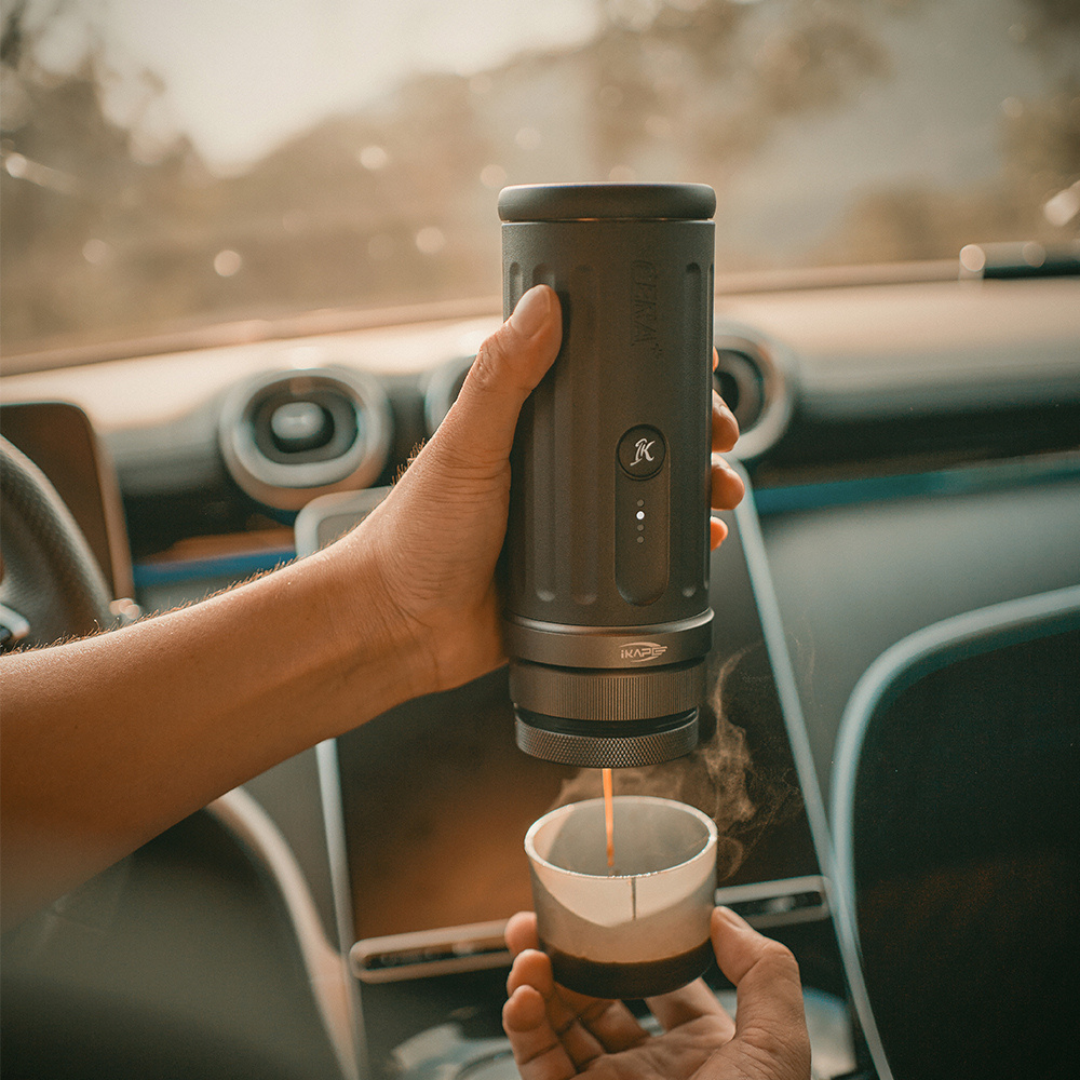 IKAPE Portable Coffee Maker with Heating - 51mm / 58mm Espresso Machine with Battery & App Control