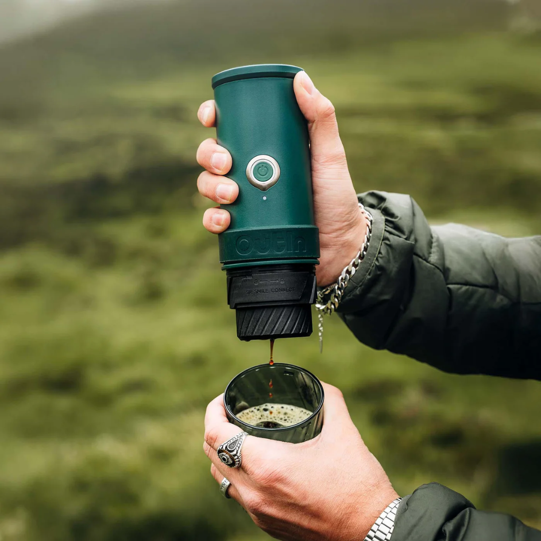 OutIn Mino Portable Electric Espresso Machine – 22 Bar Self-Heating Travel Coffee Maker