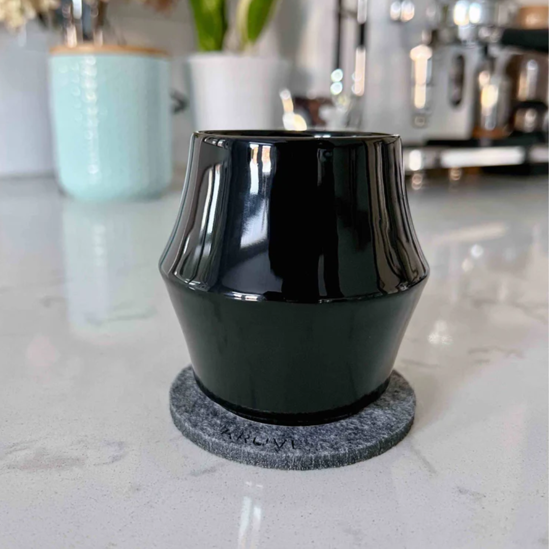 KRUVE CASCADE Espresso Cups Set of 2 – Double Wall Porcelain Espresso Cup Set