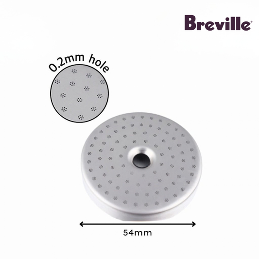 54mm Shower Screen Breville machine precision machined, 0.2mm hole, BES878 Barista Pro, BES870 Barista ExpressCompatible