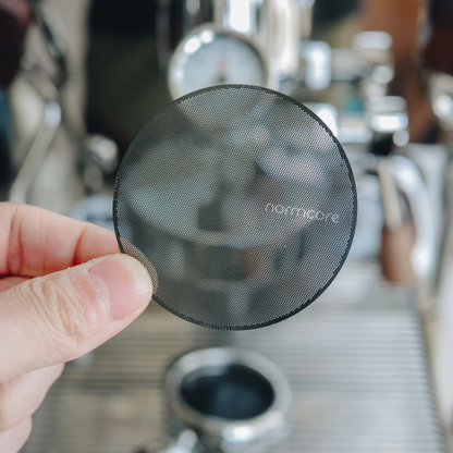 Normcore Ultra-Slim 0.2 mm Coffee Puck Screen with Titanium Coating, 58.5mm/53.3mm