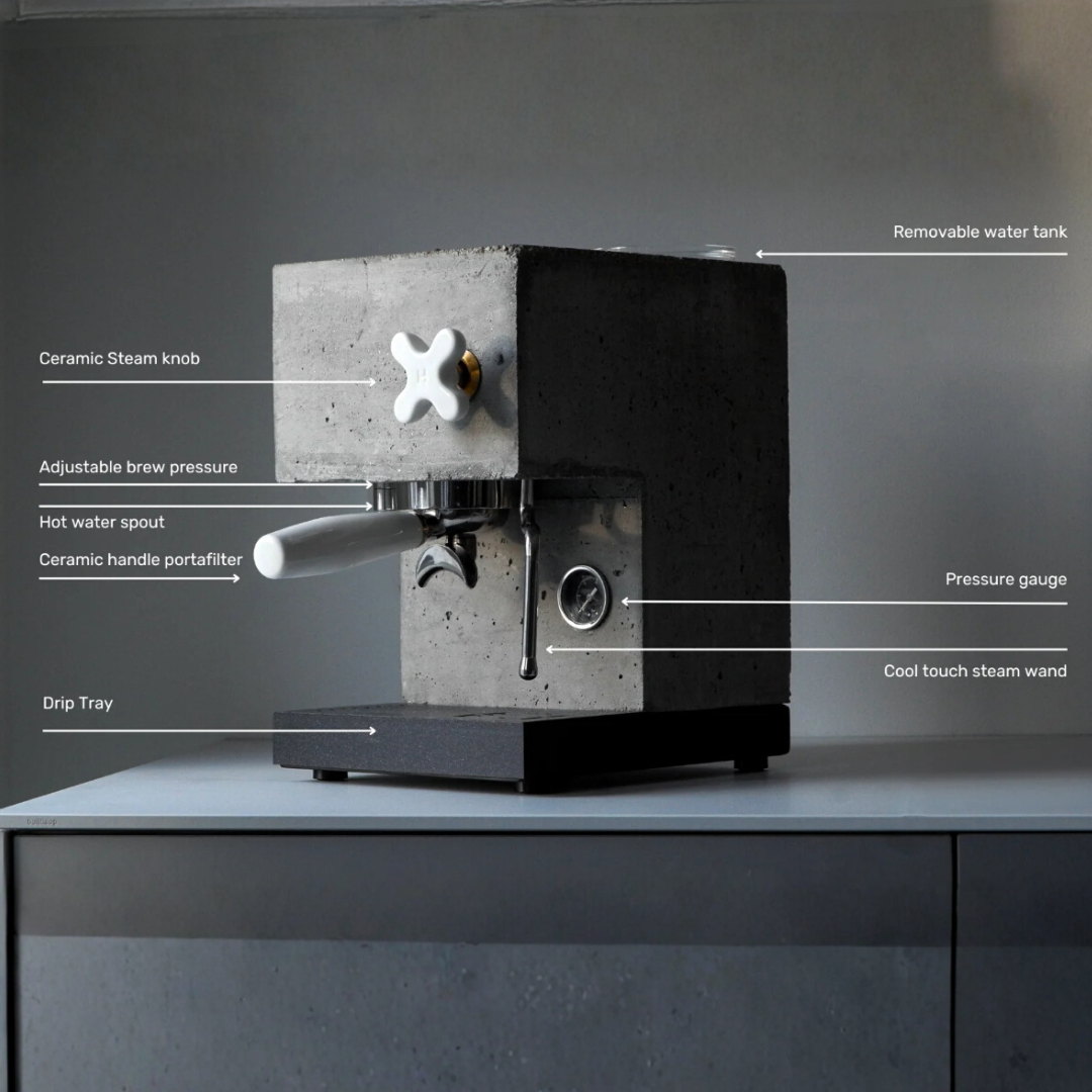 AnZa R2 Concrete Espresso Machine – Hand-Cast Design