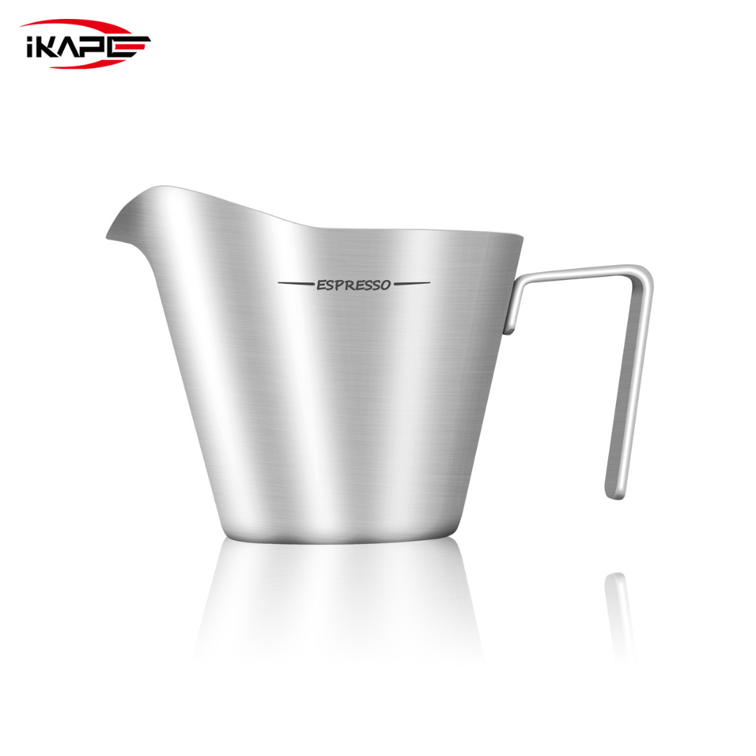 IKAPE Espresso Measuring Cup, 304 Stainless Steel Espresso Shot Cup, 90ml Coffee Measuring Cup