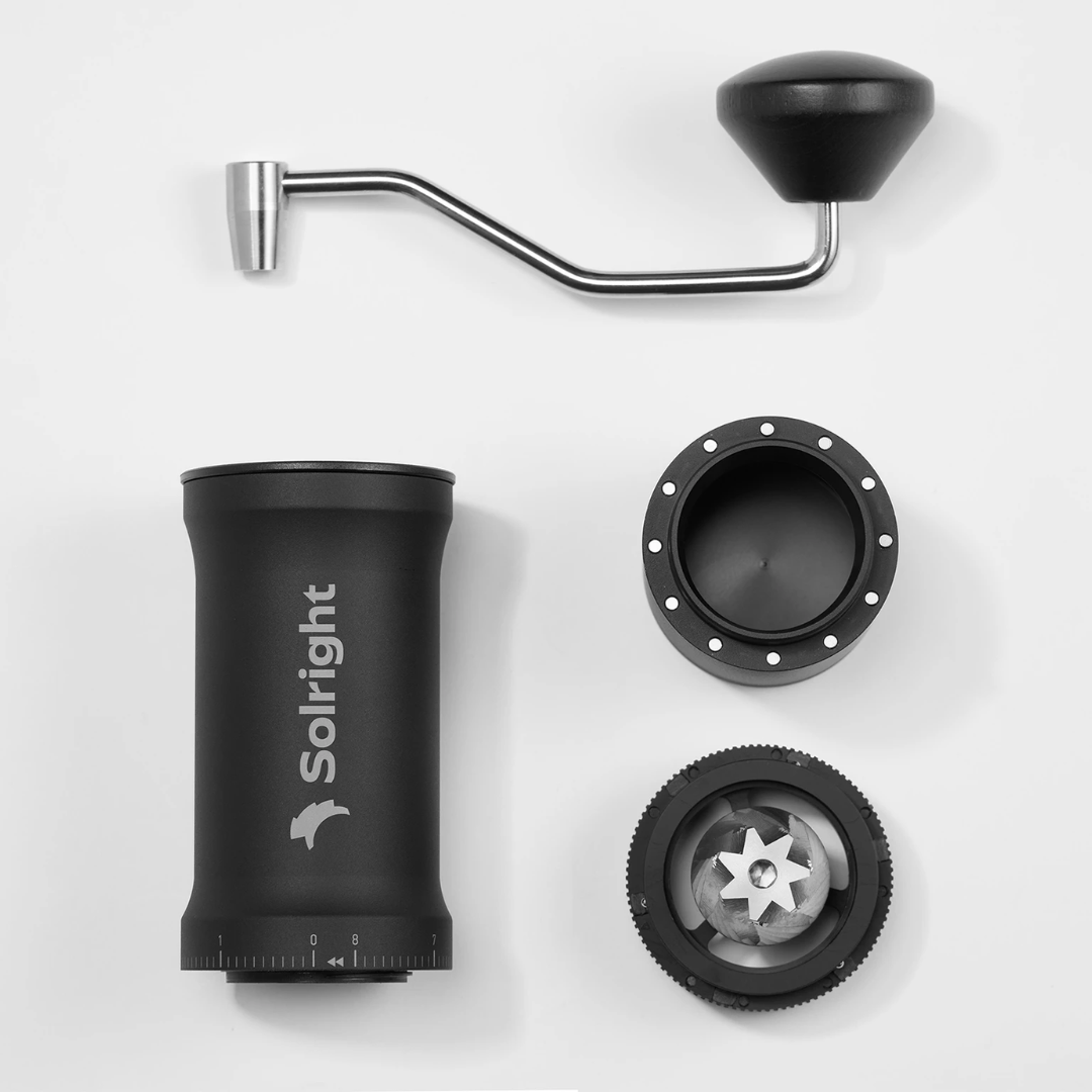 Solright DB-1 Manual Coffee Grinder – 38mm Stainless Steel Burr, 80 Grind Settings, Made in Taiwan