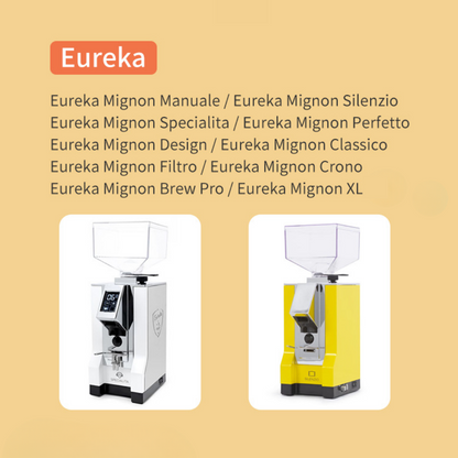 Aluminium Single Dose Hopper for Eureka Grinders, Built in Pump, Zero Retention, Fits most Eureka Grinders