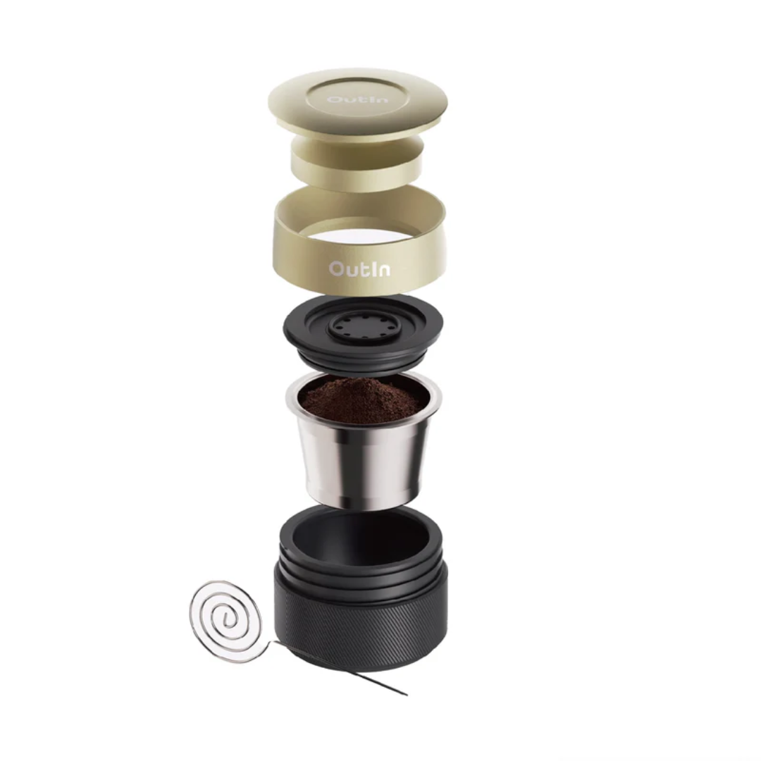 OutIn x KRUVE Barista Gift Set – Portable Espresso Machine Kit with Nano & Espresso Glasses