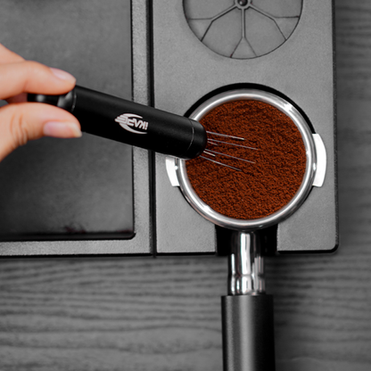 IKAPE Retractable Espresso WDT Tool with Stand, One-Press, Adjustable, 8 Needles